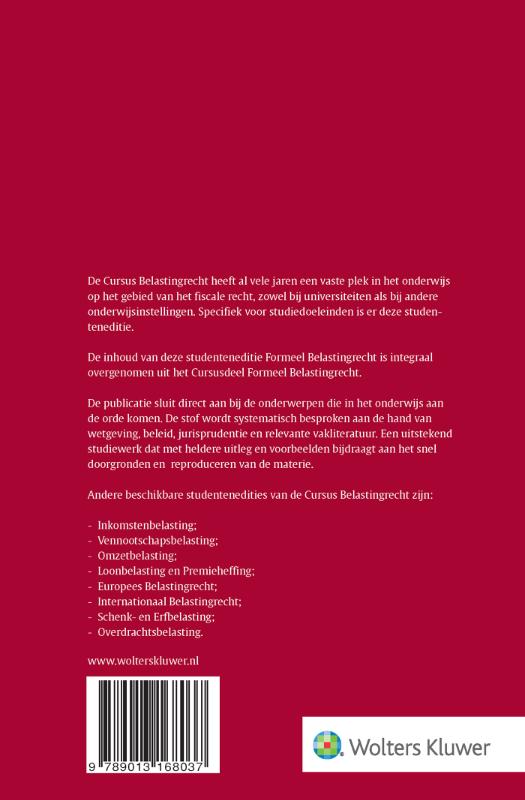 Achterkant van Studenteneditie