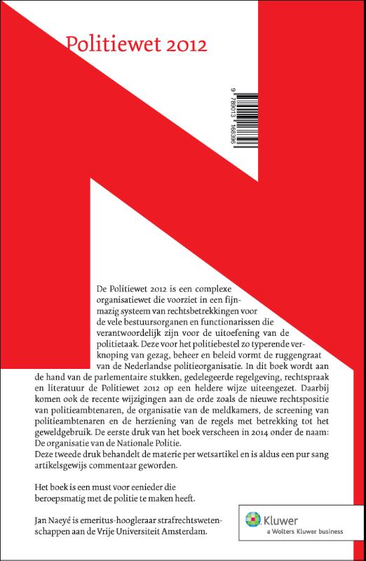 Achterkant van Politiewet 2012