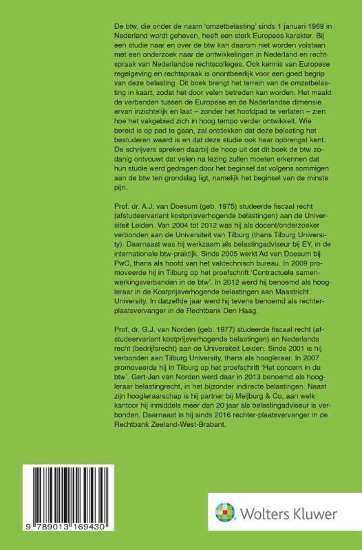 Achterkant van Omzetbelasting