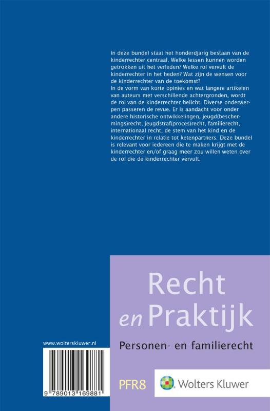 Achterkant van 100 jaar kinderrechter