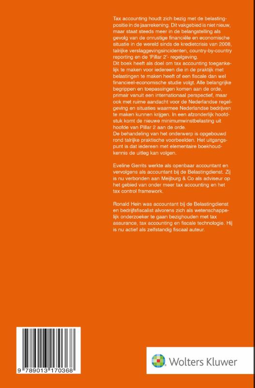 Achterkant van Tax accounting