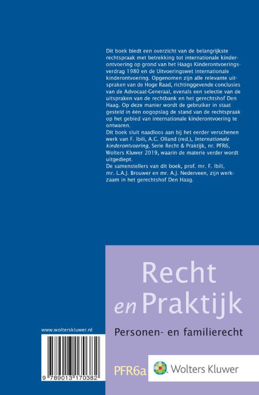 Achterkant van Rechtspraak internationale kinderontvoering