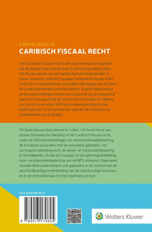 Achterkant van Capita selecta Caribisch fiscaal recht