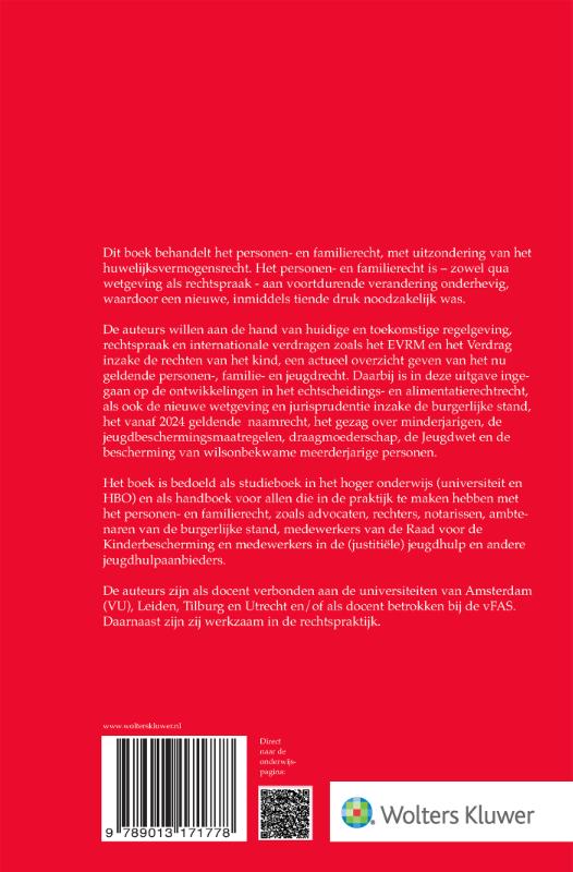 Achterkant van Het hedendaagse personen- en familierecht