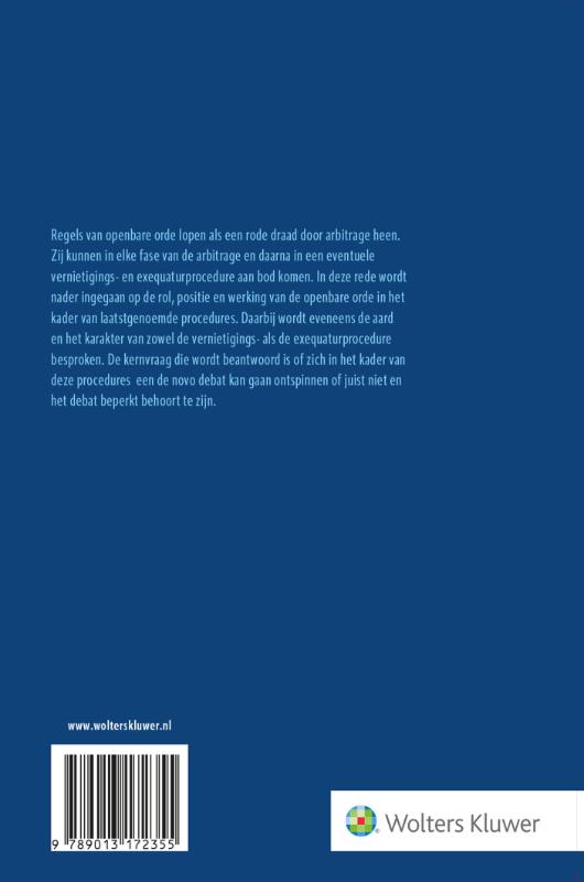 Achterkant van Openbare orde en arbitrage