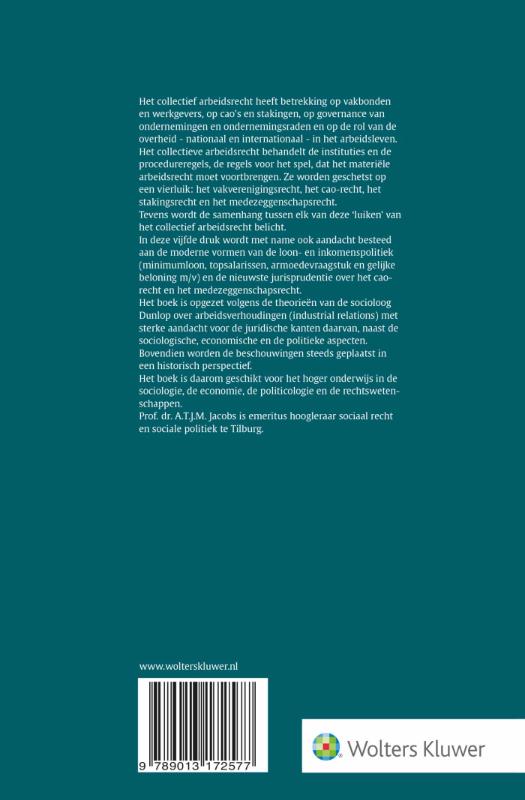 Achterkant van Collectief arbeidsrecht