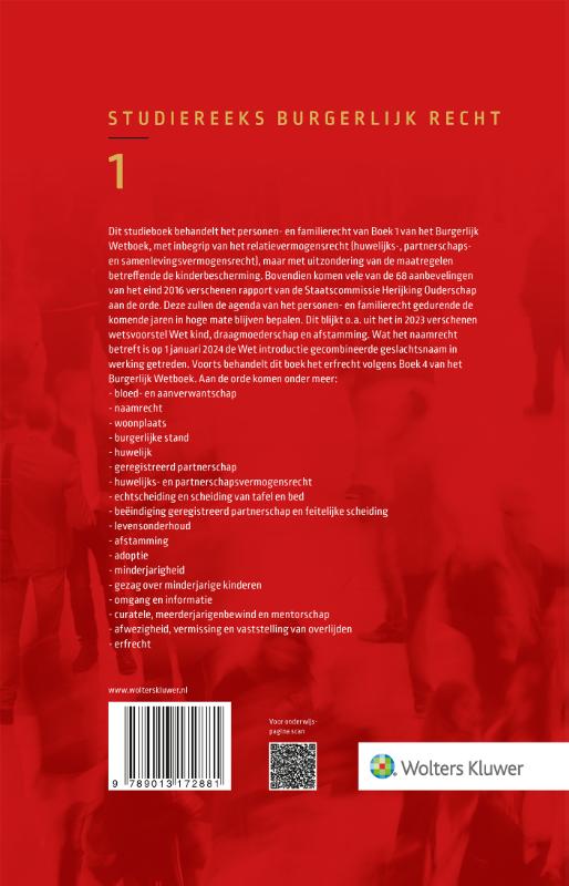 Achterkant van Personen- en familierecht, relatievermogensrecht en erfrecht