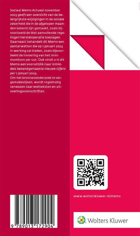 Achterkant van Sociaal memo actueel november 2023