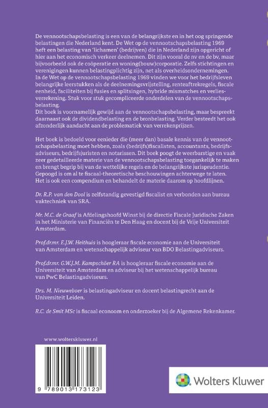 Achterkant van Compendium Vennootschapsbelasting