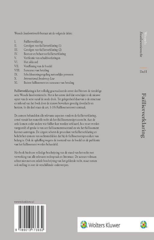 Achterkant van Faillietverklaring
