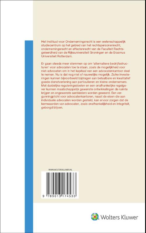 Achterkant van Alternatieve bedrijfsstructuren voor advocaten