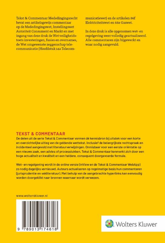 Achterkant van Mededingingsrecht