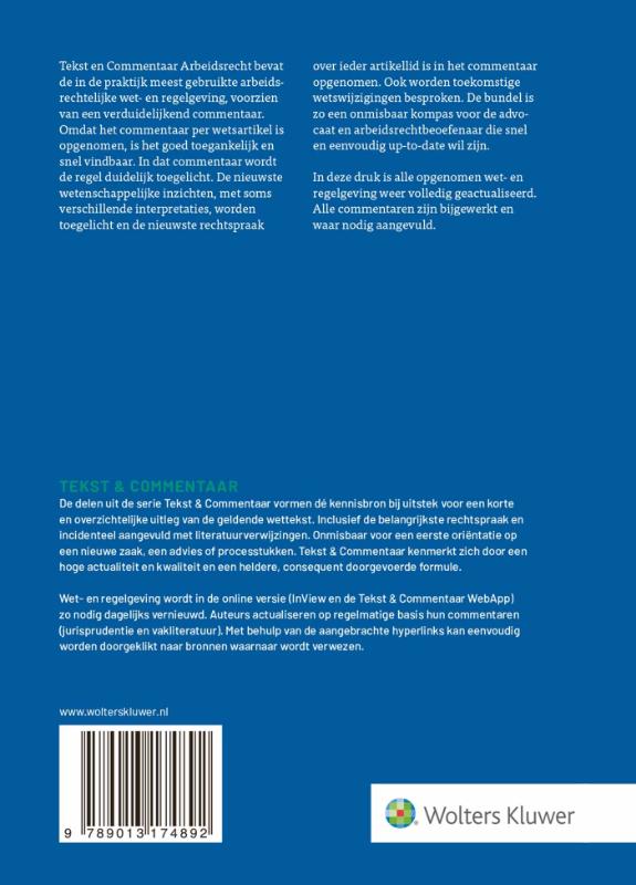 Achterkant van Arbeidsrecht
