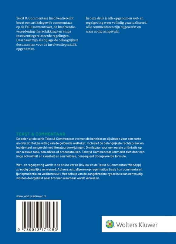 Achterkant van Insolventierecht