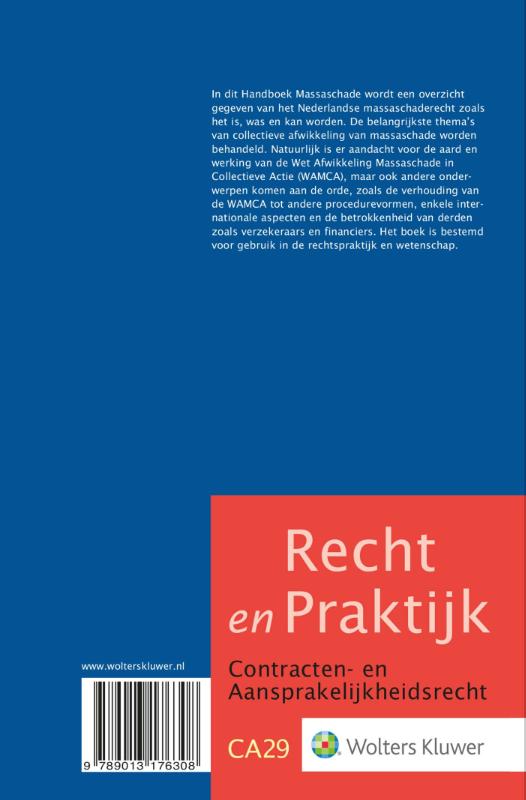 Achterkant van Handboek Massaschade