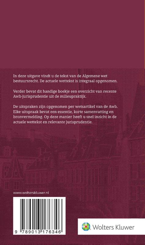Achterkant van Tekstuitgave Algemene wet bestuursrecht 2024-2025