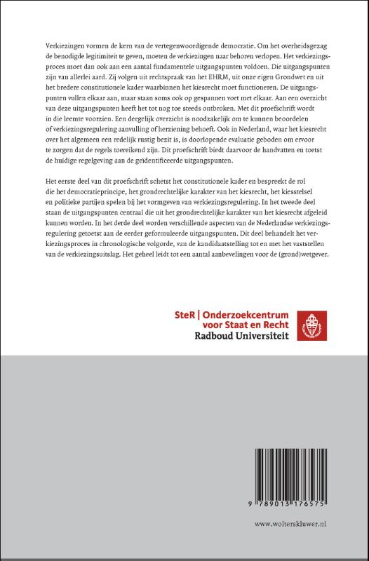 Achterkant van Kiesrecht, verkiezingen en verkiezingscampagnes
