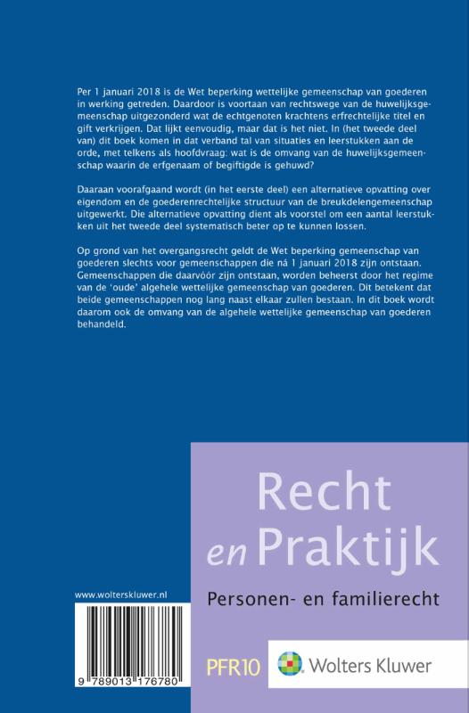 Achterkant van De huwelijksgemeenschap en verkrijgingen krachtens erfrechtelijke titel en gift