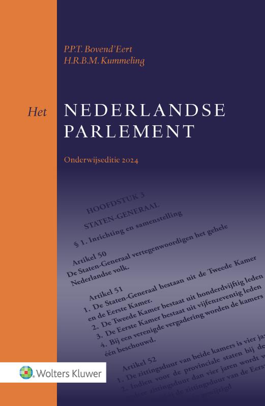 Achterkant van Onderwijseditie Het Nederlandse parlement