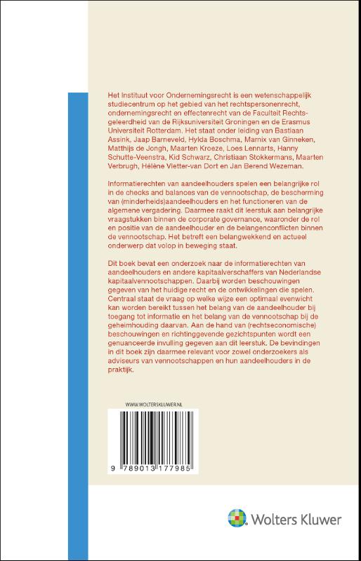 Achterkant van Informatierechten van aandeelhouders