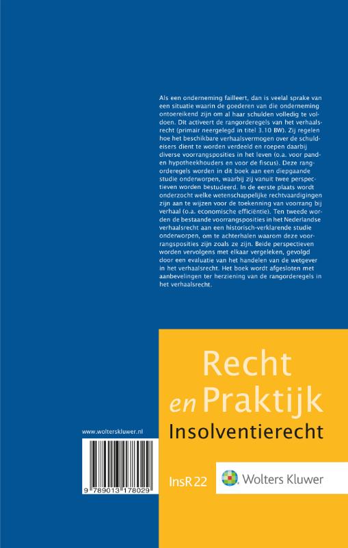 Achterkant van Voorrang bij verhaal