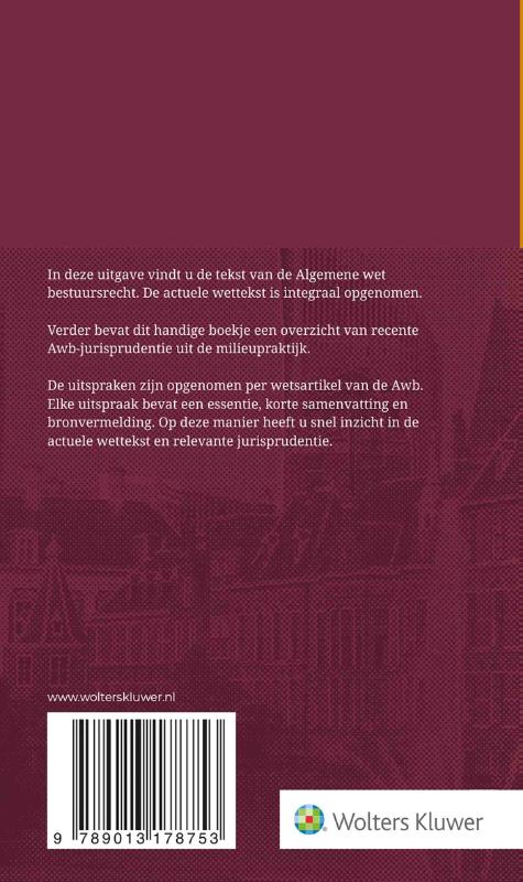 Achterkant van Tekstuitgave Algemene wet bestuursrecht 2025