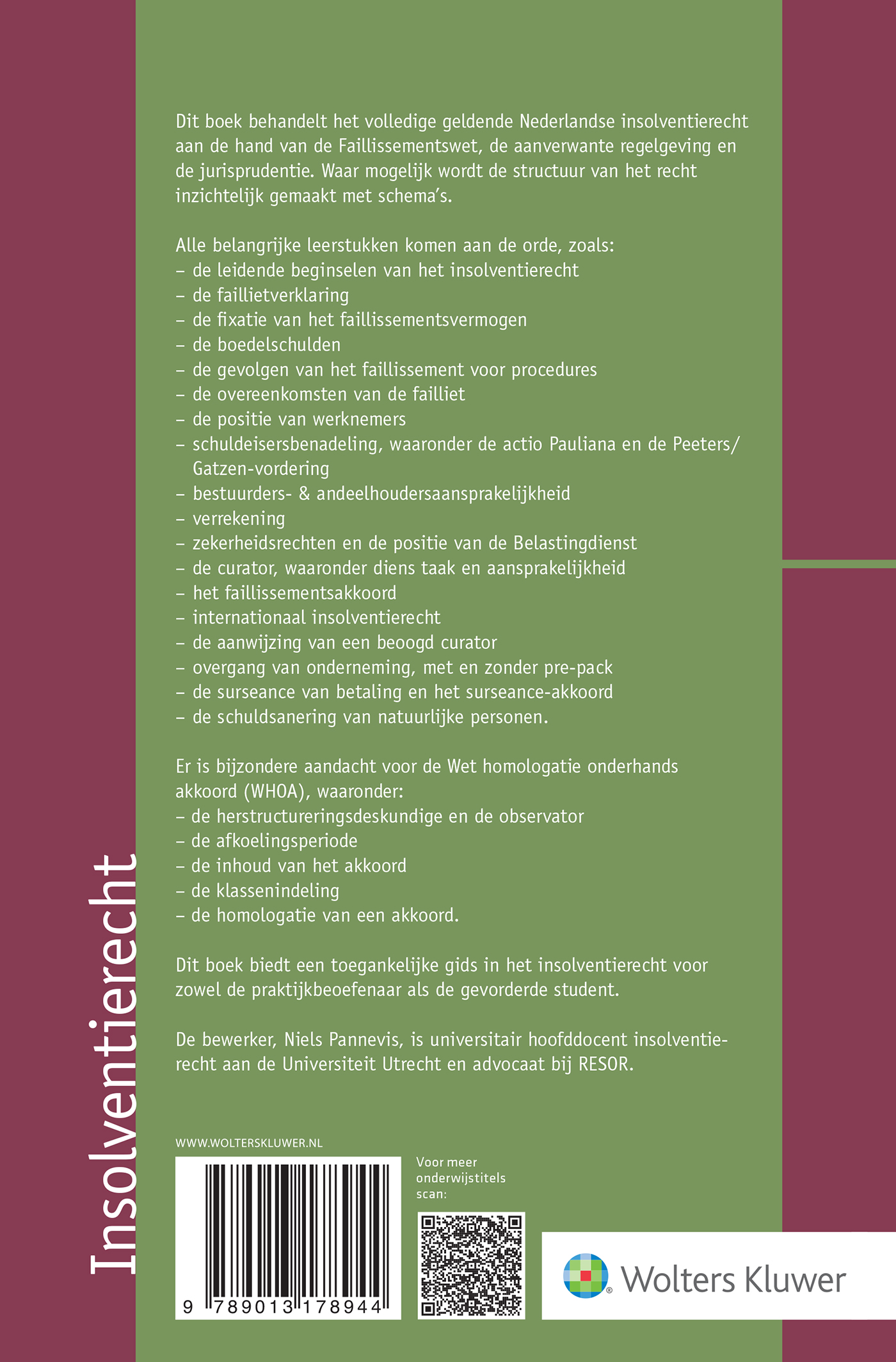 Achterkant van Insolventierecht