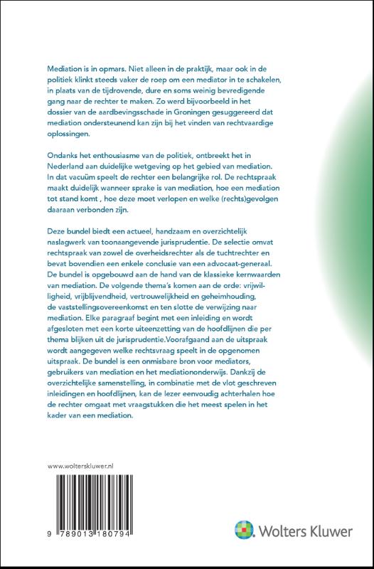 Achterkant van Rechtspraak mediation