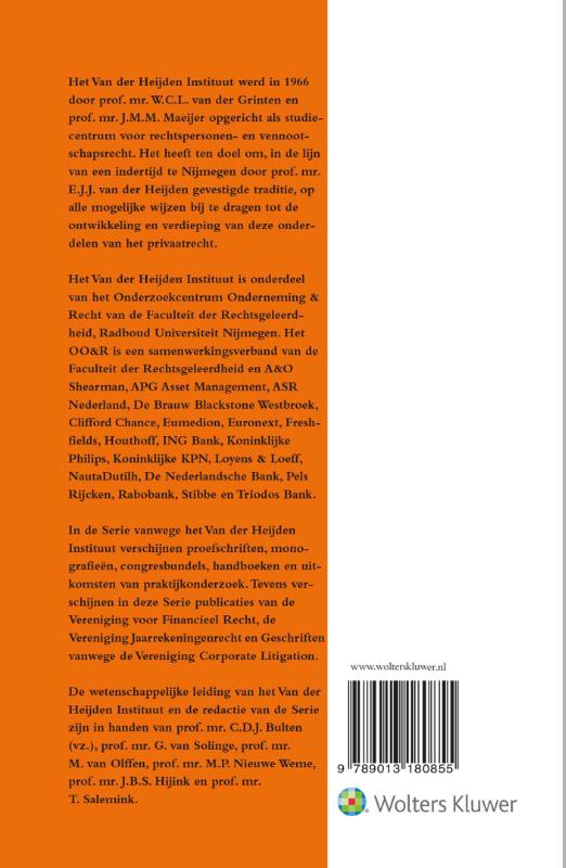Achterkant van Geschriften vanwege de Vereniging Corporate Litigation 2024-2025