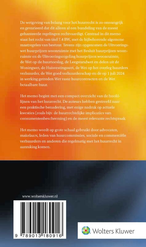 Achterkant van Huurrechtmemo 2025/2026