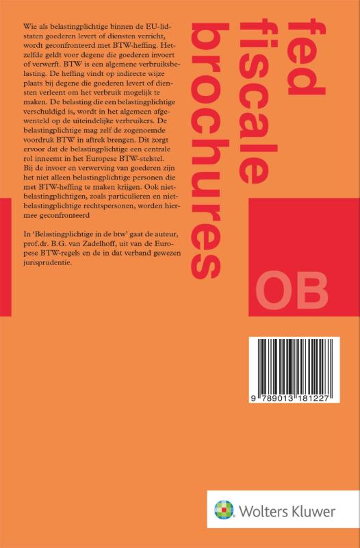 Achterkant van Belastingplichtige in de BTW