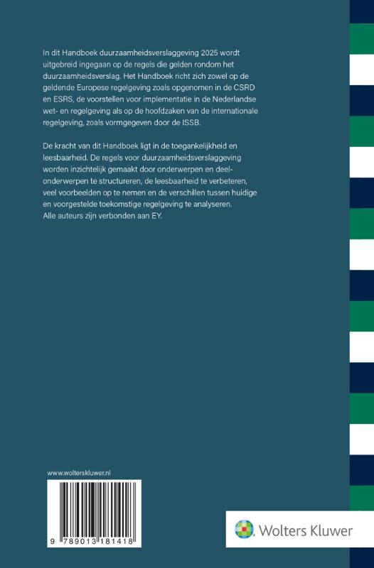 Achterkant van Handboek duurzaamheidsverslaggeving 2025