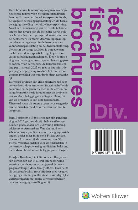 Achterkant van Fiscale beleggingsinstellingen