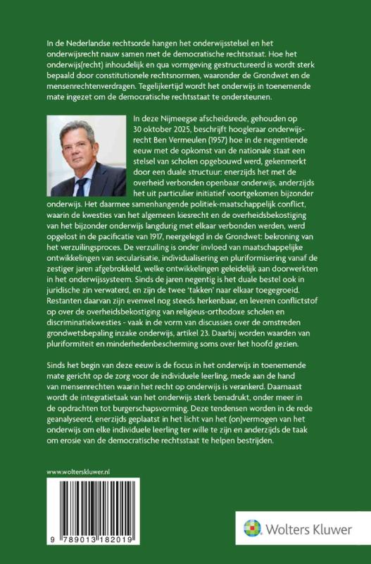 Achterkant van Onderwijs(recht) in de democratische rechtsstaat