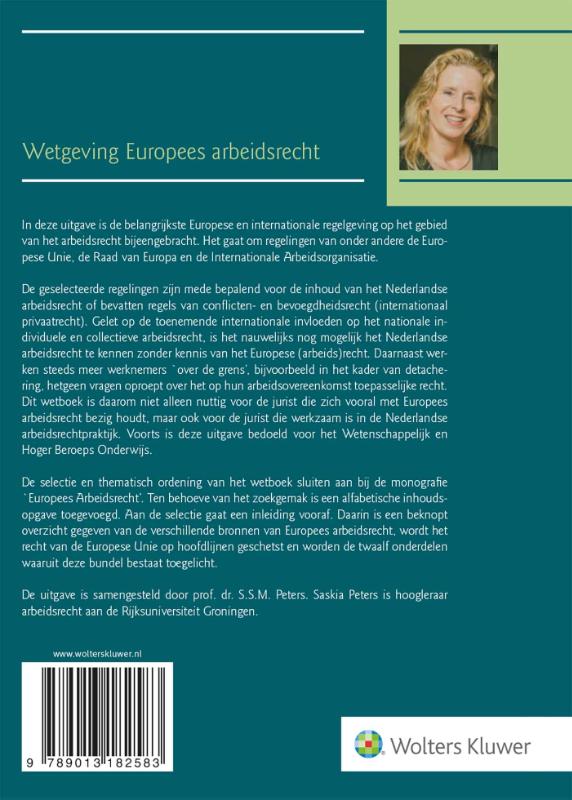 Achterkant van Wetgeving Europees arbeidsrecht