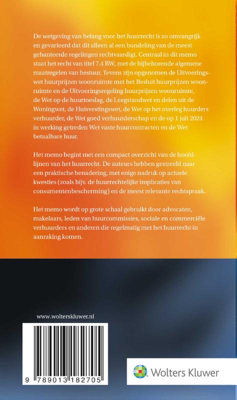 Achterkant van Huurrechtmemo 2026/2027