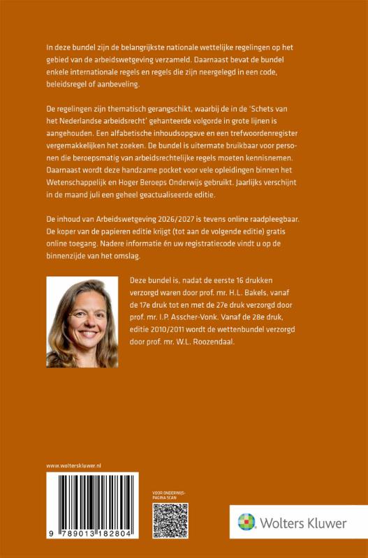 Achterkant van Arbeidswetgeving 2026/2027