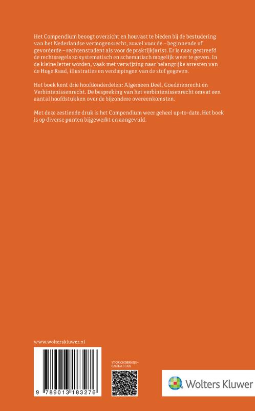 Achterkant van Compendium Nederlands vermogensrecht