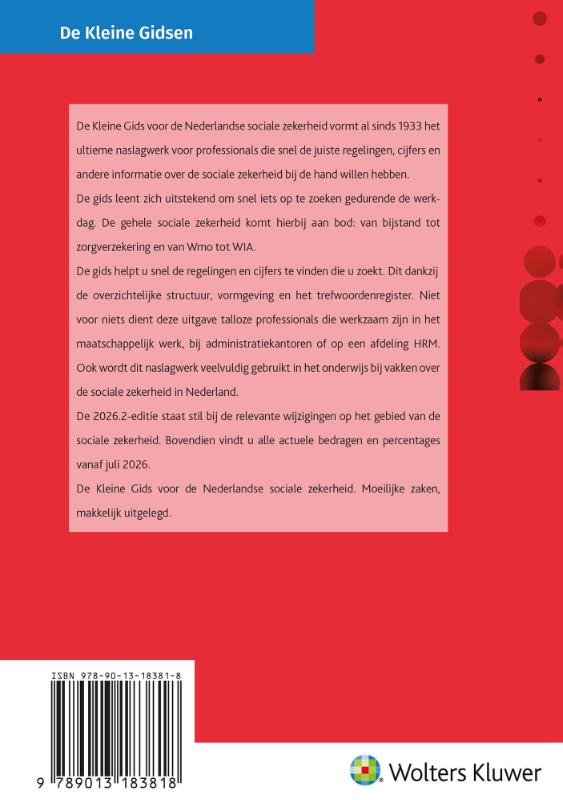 Achterkant van De Kleine Gids voor de Nederlandse sociale zekerheid 2026.2