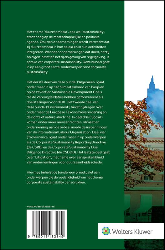 Achterkant van Corporate sustainability