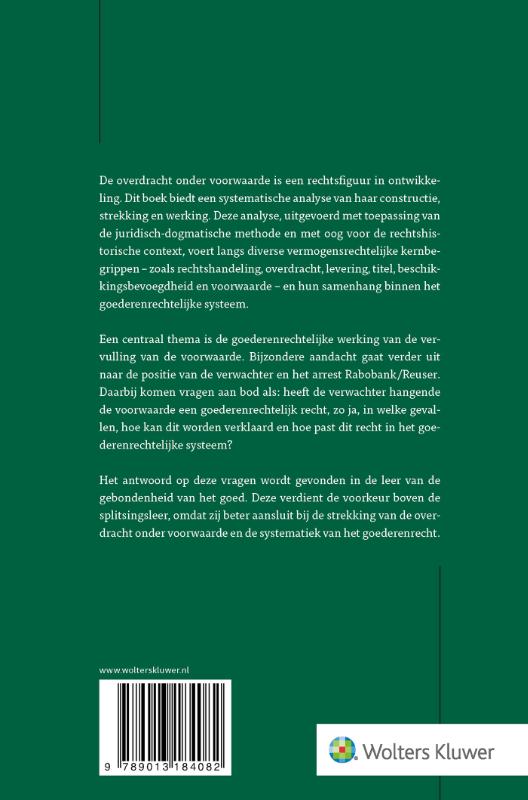 Achterkant van Overdracht onder voorwaarde