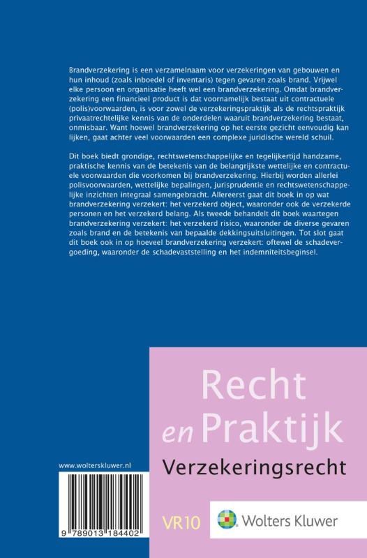 Achterkant van Brandverzekering