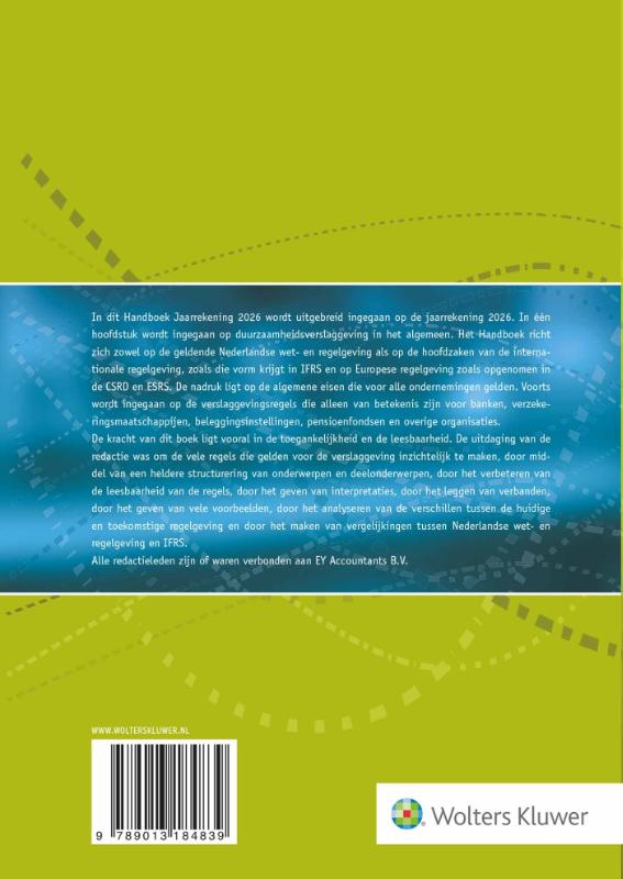 Achterkant van Handboek Jaarrekening 2026