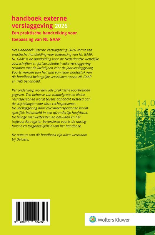 Achterkant van Handboek Externe Verslaggeving 2026