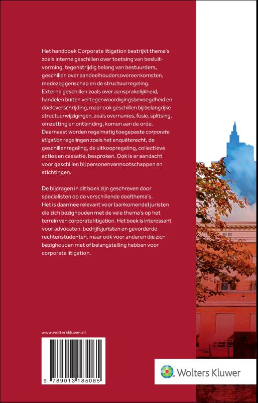 Achterkant van Corporate litigation