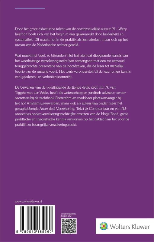Achterkant van Hoofdzaken verzekeringsrecht