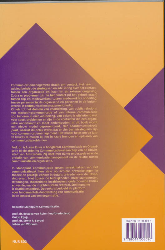 Achterkant van Strategisch management van communicatie