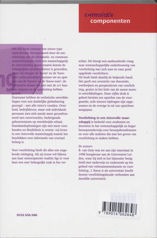 Achterkant van Voorlichting in een risicovolle informatiemaatschappij