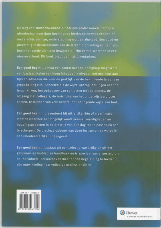 Achterkant van Een goed begin...