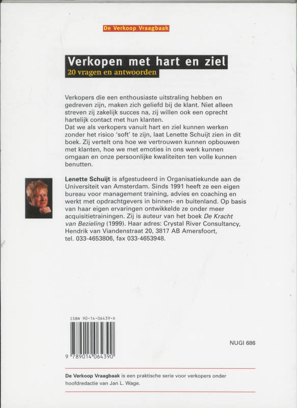 Achterkant van Verkopen met hart en ziel